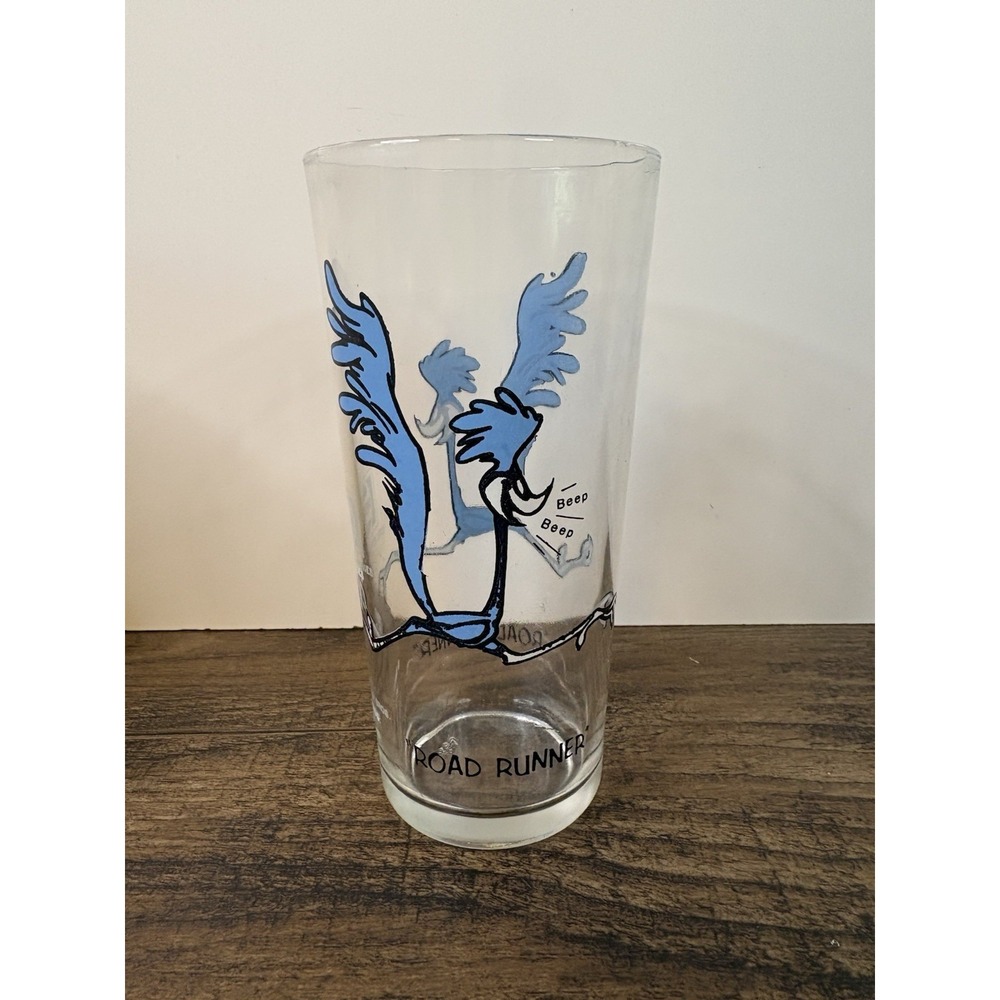 Vintage 1973 Road Runner Looney Tunes Warner Bros Pepsi Glass